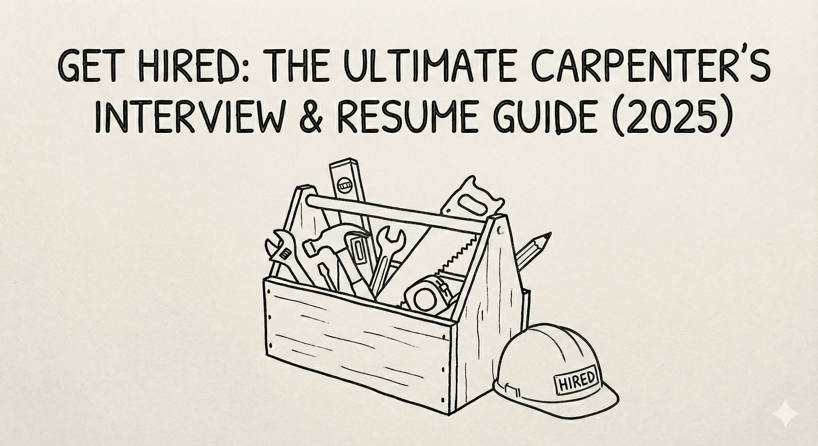 The Ultimate Carpenter’s Interview & Resume Guide Cover Illustration