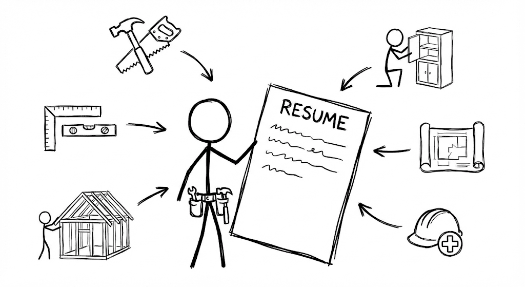 Essential Carpentry Skills Diagram for Resumes