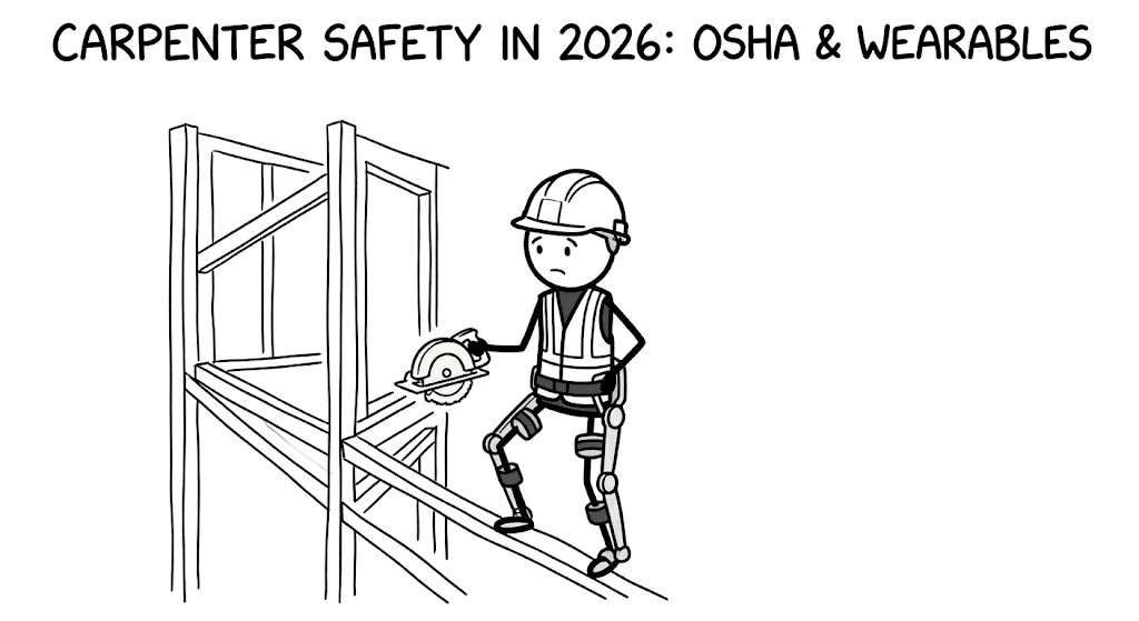 Next-Gen Carpenter: Stick-Figure Exoskeleton on the Scaffold