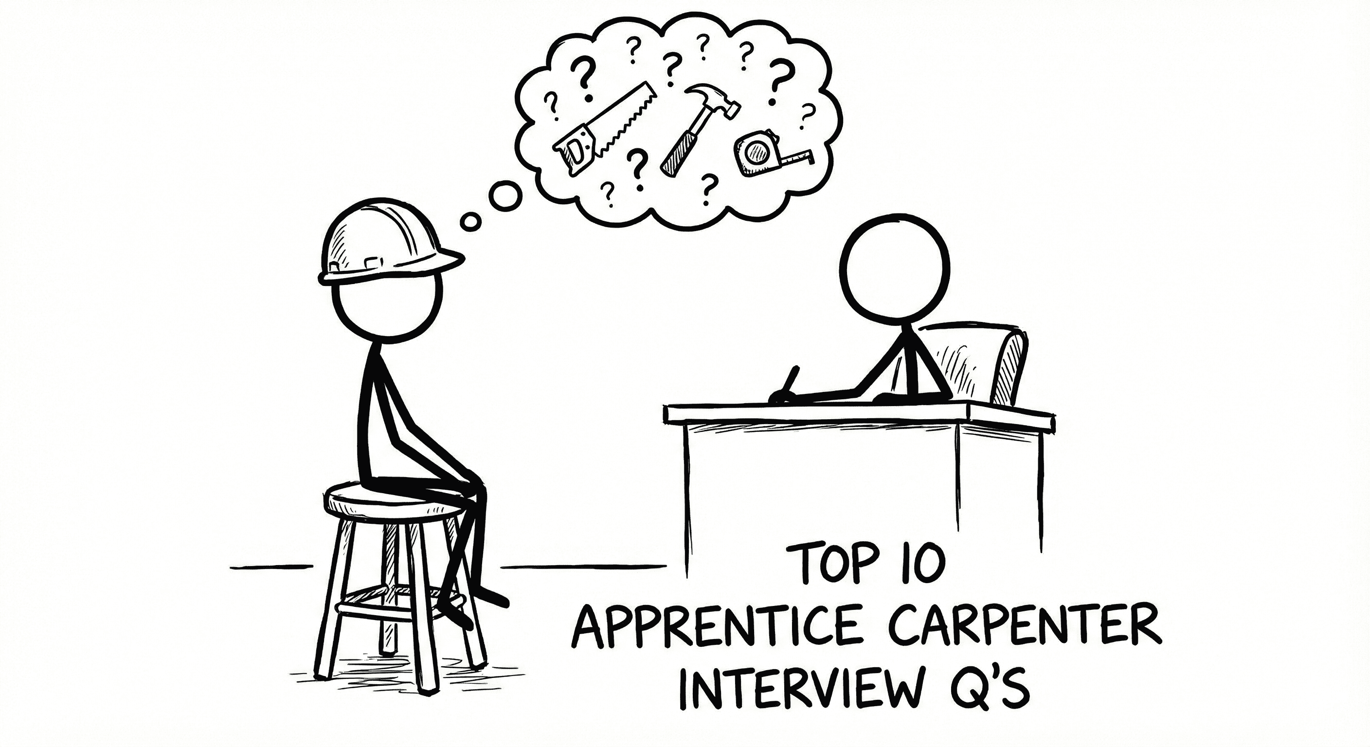 Apprentice Carpenter Interview Guide Comic Illustration