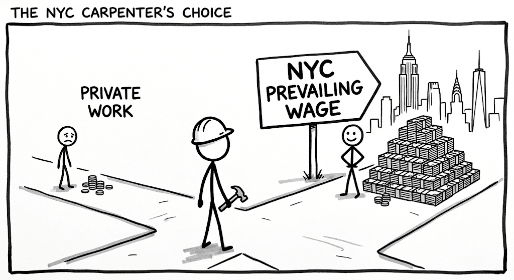How NYC Carpenters Boost Earnings: The Prevailing Wage Payday