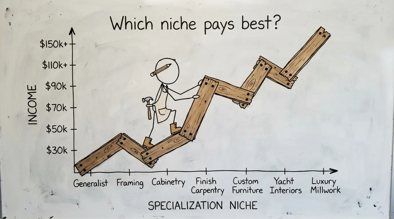 Examining Carpenter Job Pay Trajectories by Niche Cover Image