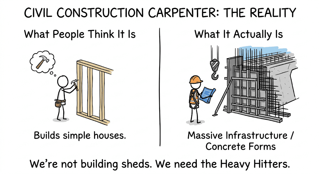 Civil Construction Carpenter Reality Comic