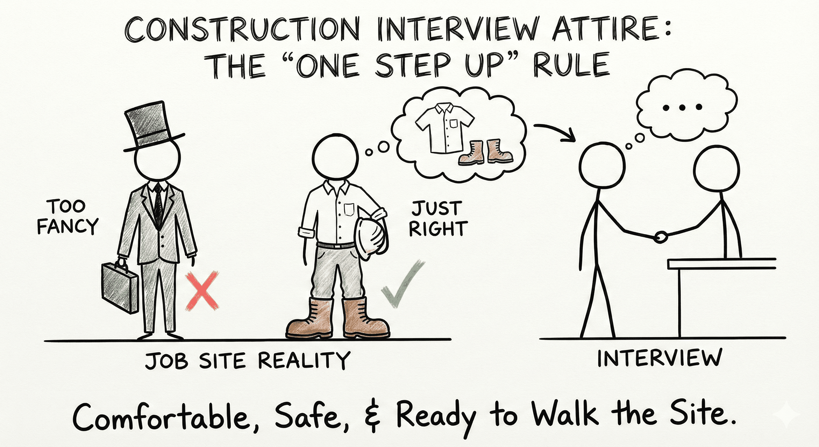 Construction Interview Attire Guide: The One Step Up Rule